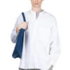 Band Collar Pullover Shirt - White