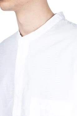 Band Collar Pullover Shirt - White -Menswear Rise Sales Store Still by Hand Band Collar Pullover Shirt White SH02241OS WH ta 05