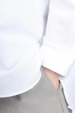 Band Collar Pullover Shirt - White -Menswear Rise Sales Store Still by Hand Band Collar Pullover Shirt White SH02241OS WH ta 06