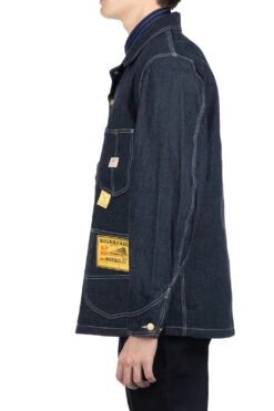 11oz Blue Denim Work Coat -Menswear Rise Sales Store Sugar Cane 11oz Blue Denim Work Coat SC14371 421 noe 03