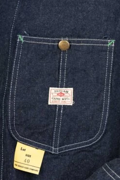 11oz Blue Denim Work Coat -Menswear Rise Sales Store Sugar Cane 11oz Blue Denim Work Coat SC14371 421 noe 06