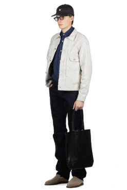 11oz Cotton Pique 1953 Jacket - Off White -Menswear Rise Sales Store Sugar Cane 11oz Cotton Pique 1953 Jacket Off White SC15290 105 07