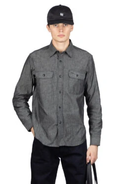Black Chambray LS Work Shirt