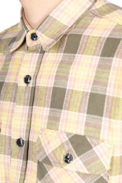 Fiction Romance Twill Check LS Work Shirt - Green -Menswear Rise Sales Store Sugar Cane Fiction Romance Twill Check LS Work Shirt Green SC29158 145 06