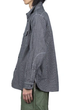 Jean Cord Work Shirt - Black 10 Jean Cord Work Shirt - Black -Menswear Rise Sales Store Sugar Cane Jean Cord Work Shirt Black SC25511 119 noe 03 m