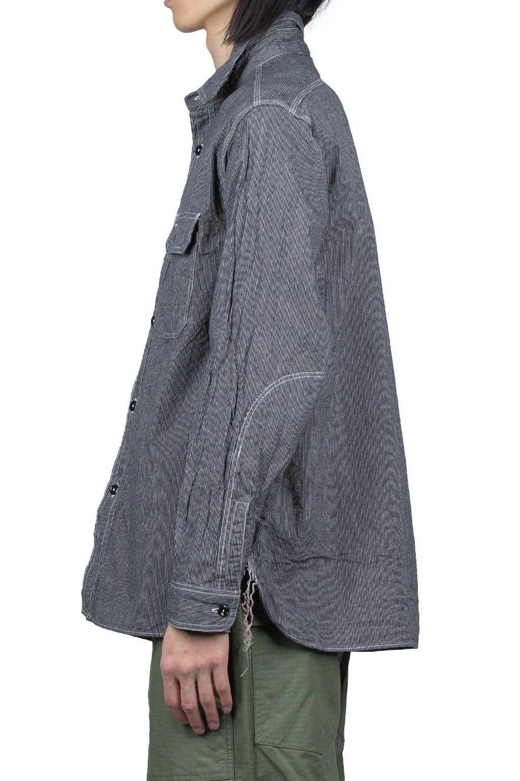 Jean Cord Work Shirt - Black 3 Jean Cord Work Shirt - Black - Image 3