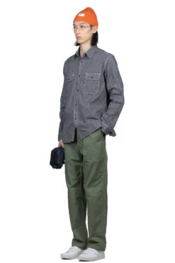 Jean Cord Work Shirt - Black 15 Jean Cord Work Shirt - Black -Menswear Rise Sales Store Sugar Cane Jean Cord Work Shirt Black SC25511 119 noe 09 m