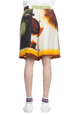 SILK ABOVE-THE KNEE SHORTS - Orange -Menswear Rise Sales Store TAAKK SILK ABOVE THE KNEE SHORTS Orange TA24SS PT036 OR 04 m