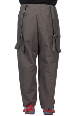 Zimbabwe Suspender Cargo Pants - Grey -Menswear Rise Sales Store Tigre Brocante Zimbabwe Suspender Cargo Pants Grey PT97F80212 04