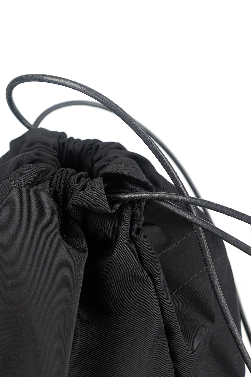 Gabardine Drawstring Bag - Black 2 Gabardine Drawstring Bag - Black - Image 2