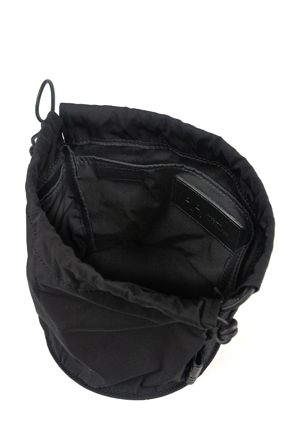Gabardine Drawstring Bag - Black 4 Gabardine Drawstring Bag - Black - Image 4