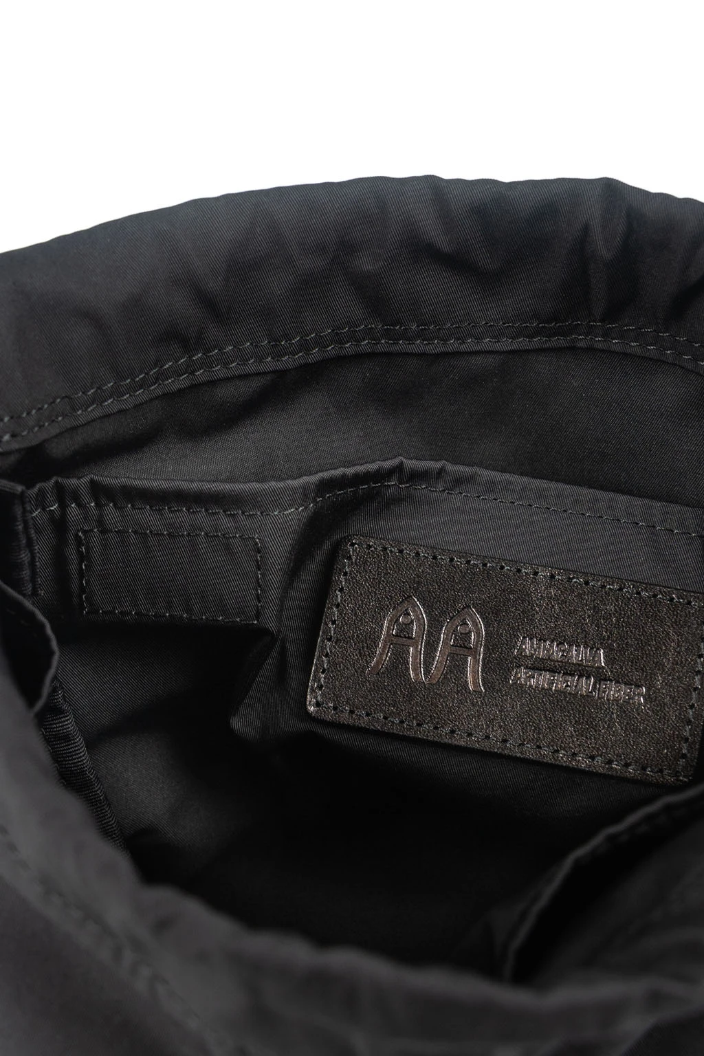 Gabardine Drawstring Bag - Black 5 Gabardine Drawstring Bag - Black - Image 5