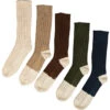 Cotton Rib Socks - 5 Colors