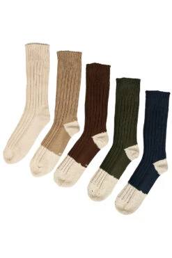 Cotton Rib Socks - 5 Colors