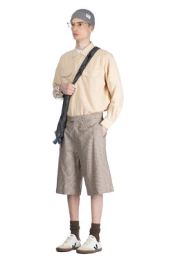 Straight Shorts - Brown -Menswear Rise Sales Store tss Straight Shorts Brown TT50DP04 08 m