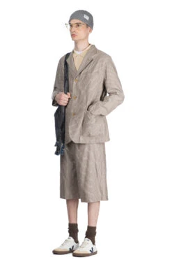 Straight Shorts - Brown -Menswear Rise Sales Store tss Straight Shorts Brown TT50DP04 09 m